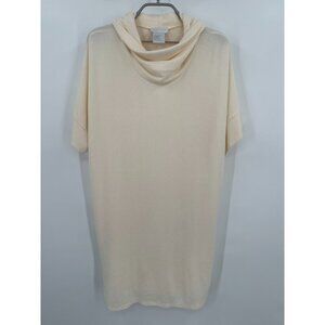 Softies 36" Dream Jersey Short Sleeve Cowl Neck Lounger S/M Buttercream PJ Gown
